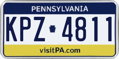 PA license plate KPZ4811