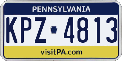 PA license plate KPZ4813