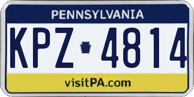 PA license plate KPZ4814