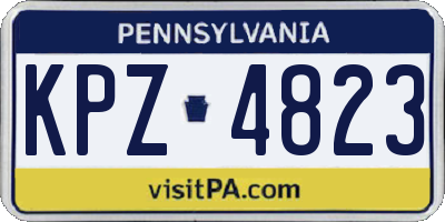 PA license plate KPZ4823