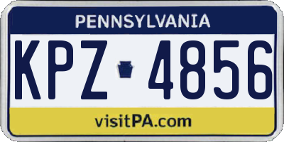 PA license plate KPZ4856