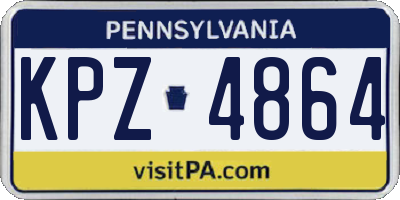 PA license plate KPZ4864