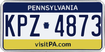 PA license plate KPZ4873