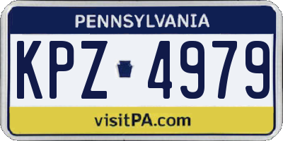 PA license plate KPZ4979