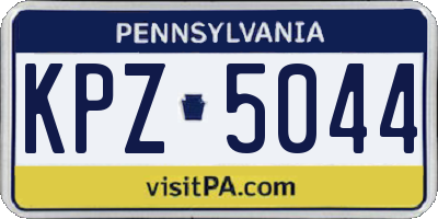 PA license plate KPZ5044