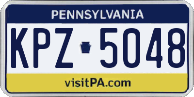 PA license plate KPZ5048