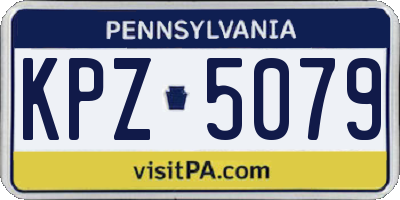 PA license plate KPZ5079
