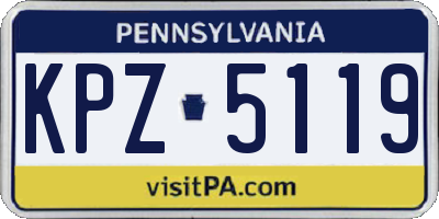 PA license plate KPZ5119