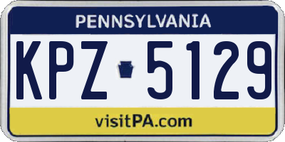 PA license plate KPZ5129