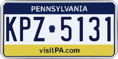 PA license plate KPZ5131