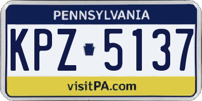 PA license plate KPZ5137