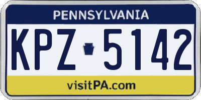 PA license plate KPZ5142