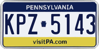 PA license plate KPZ5143