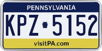 PA license plate KPZ5152