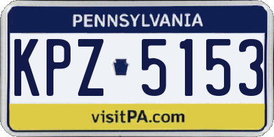 PA license plate KPZ5153