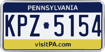 PA license plate KPZ5154
