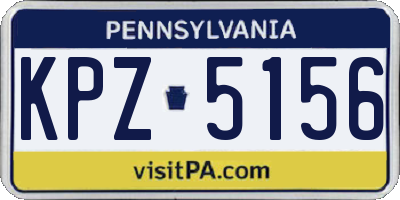 PA license plate KPZ5156