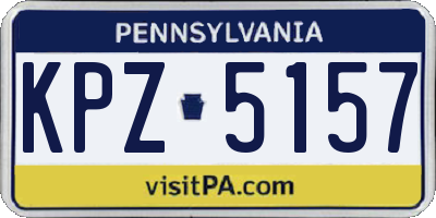 PA license plate KPZ5157