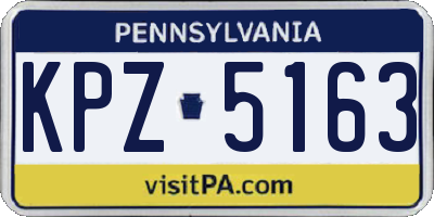 PA license plate KPZ5163