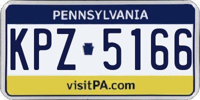 PA license plate KPZ5166