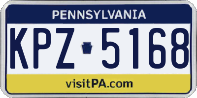 PA license plate KPZ5168
