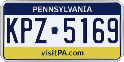 PA license plate KPZ5169