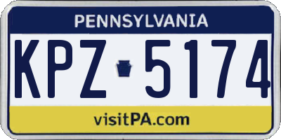 PA license plate KPZ5174