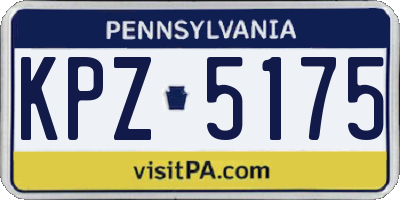 PA license plate KPZ5175