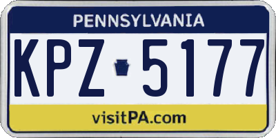 PA license plate KPZ5177