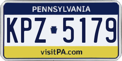 PA license plate KPZ5179