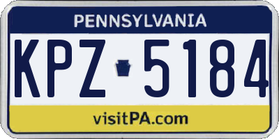 PA license plate KPZ5184