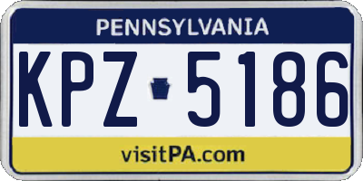 PA license plate KPZ5186