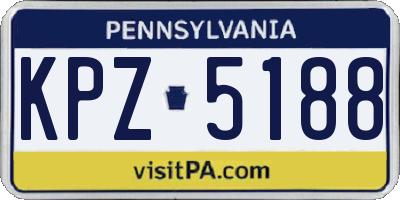 PA license plate KPZ5188