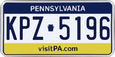 PA license plate KPZ5196
