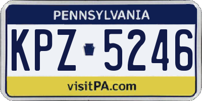 PA license plate KPZ5246