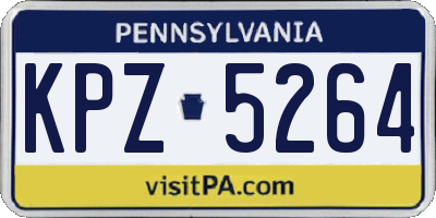 PA license plate KPZ5264