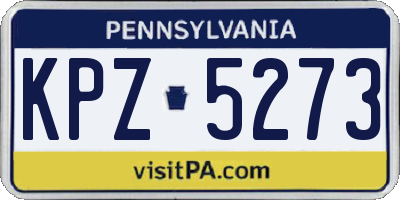 PA license plate KPZ5273