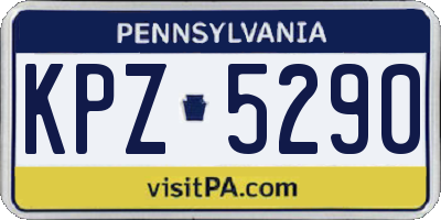 PA license plate KPZ5290