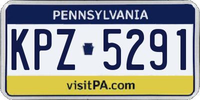PA license plate KPZ5291