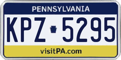 PA license plate KPZ5295