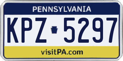 PA license plate KPZ5297