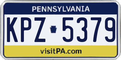 PA license plate KPZ5379