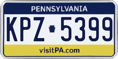 PA license plate KPZ5399