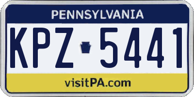 PA license plate KPZ5441
