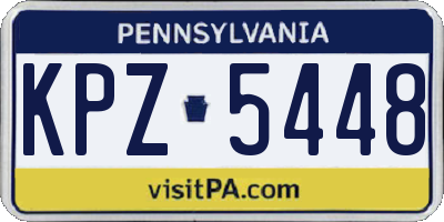 PA license plate KPZ5448