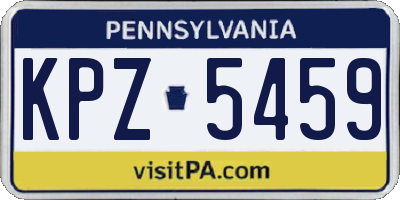 PA license plate KPZ5459