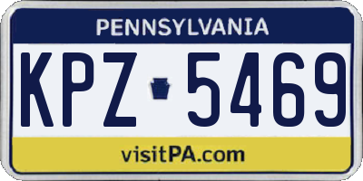 PA license plate KPZ5469
