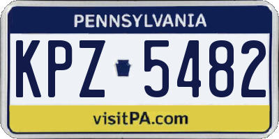 PA license plate KPZ5482