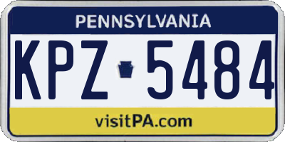 PA license plate KPZ5484