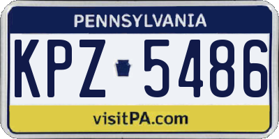 PA license plate KPZ5486